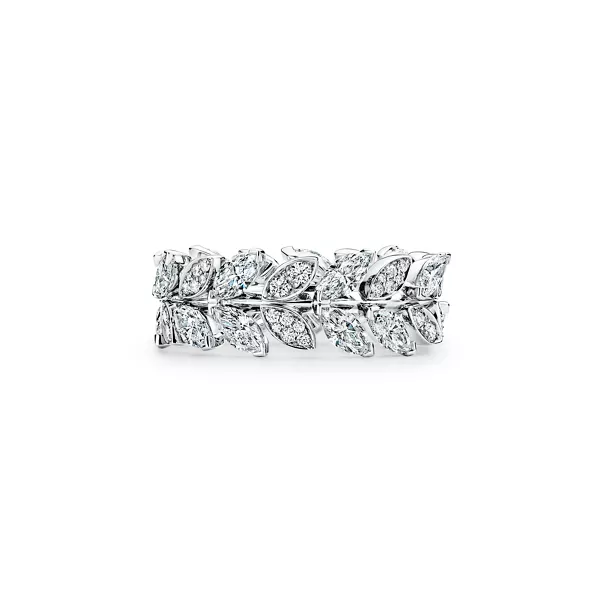 Diamond Vine Band Ring in Platinum