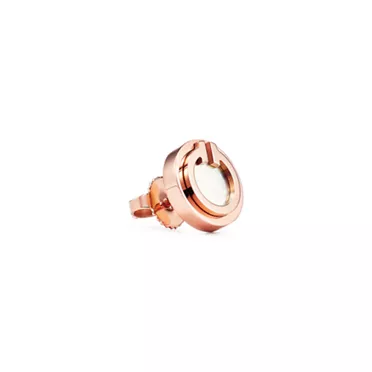 Tiffany T:Mother-of-pearl Circle Earrings in Rose Gold, 2