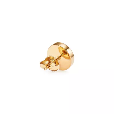 Tiffany T:Black Onyx Circle Earrings in Yellow Gold, 3