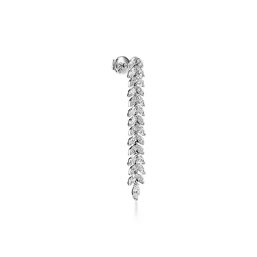 Tiffany Victoria®:Diamond Vine Drop Earrings in Platinum , 2