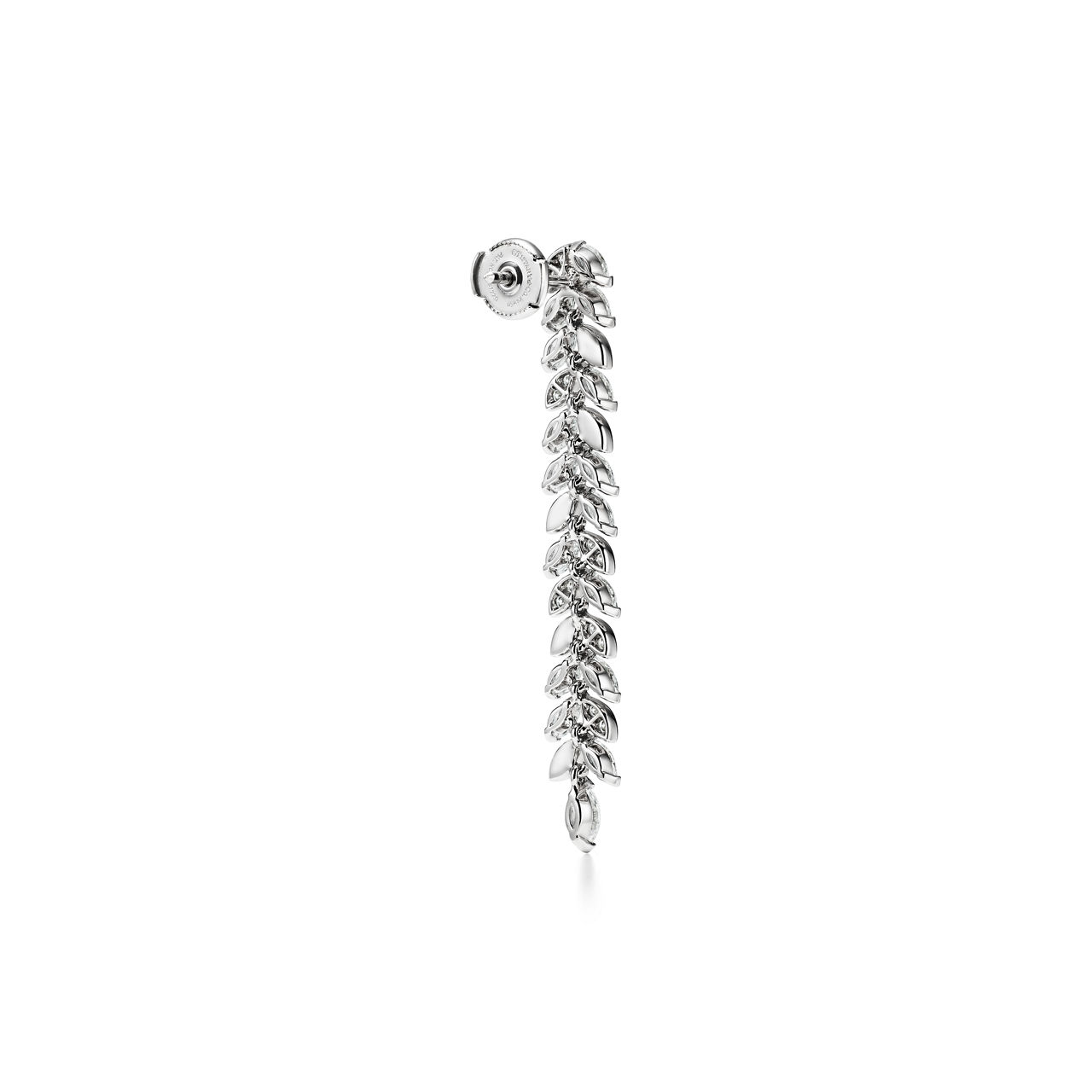 Tiffany Victoria®:Diamond Vine Drop Earrings in Platinum  image number 3