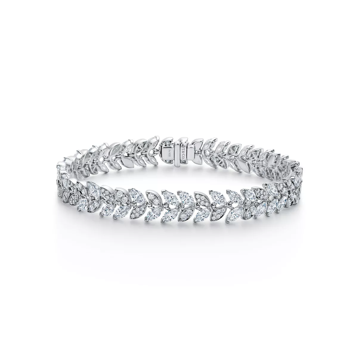 Vine Diamant-Armband in Platin 