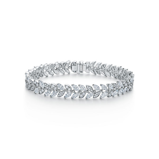 Tiffany Victoria®:Diamond Vine Bracelet in Platinum 