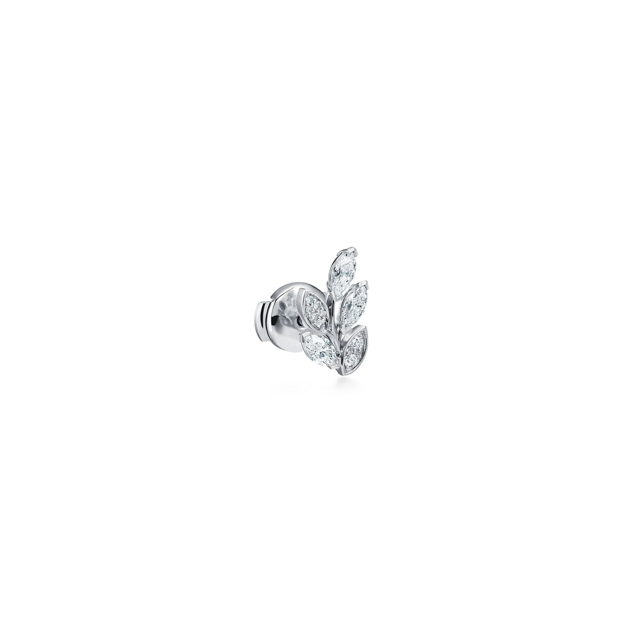 Tiffany Victoria®:Diamond Vine Earrings in Platinum  image number 2