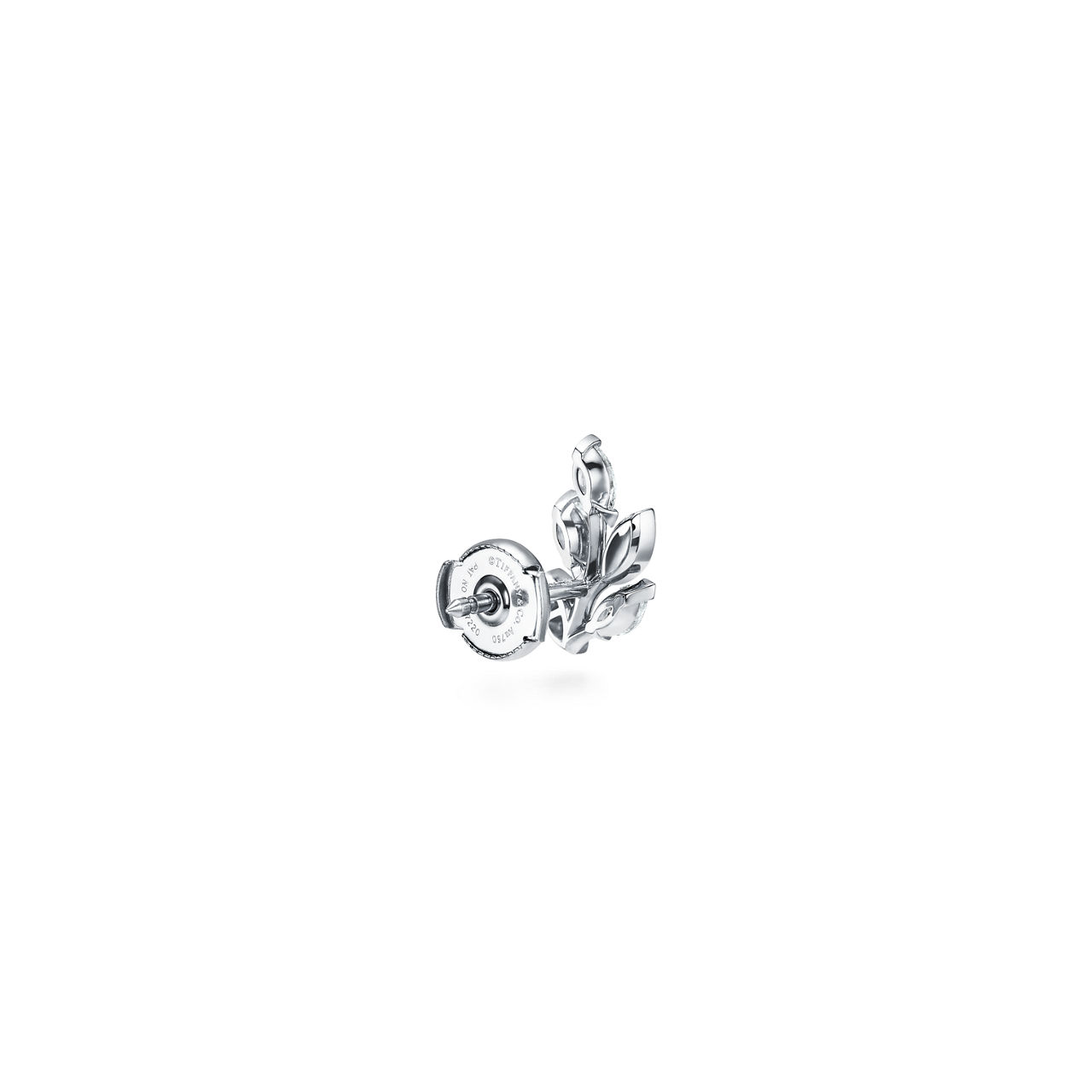 Tiffany Victoria®:Diamond Vine Earrings in Platinum  image number 3