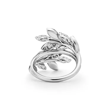 Tiffany Victoria&reg;:Diamond Vine Bypass Ring in Platinum, 3