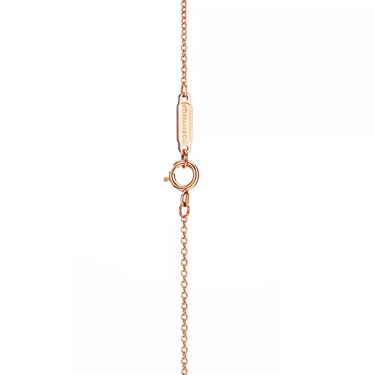 Tiffany Victoria®:Diamond Vine Circle Pendant in 18k Rose Gold, 4