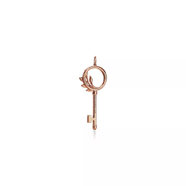Llave de vid de diamantes en oro rosa de 18 quilates 