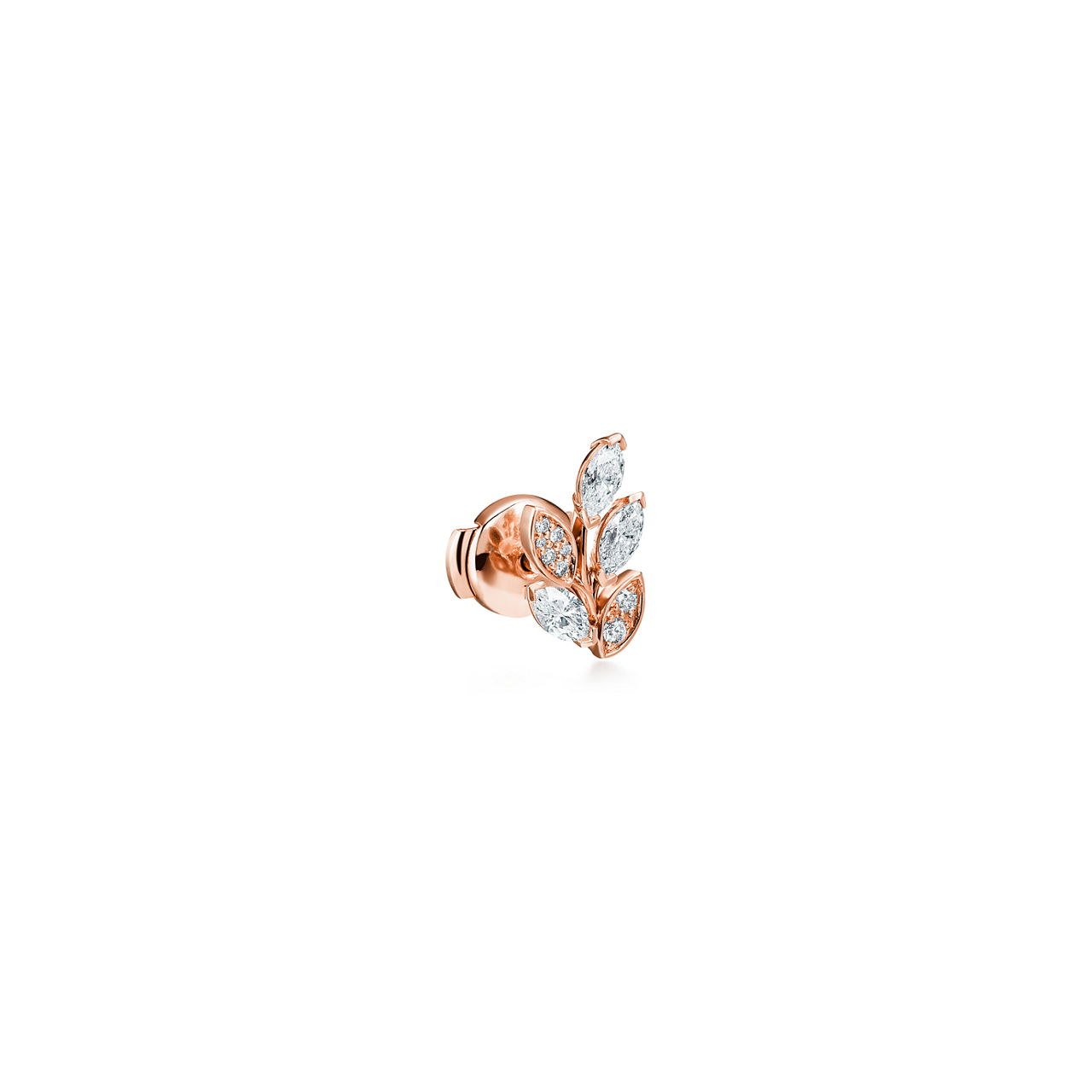 Tiffany Victoria®:Diamond Vine Earrings in 18k Rose Gold  image number 2