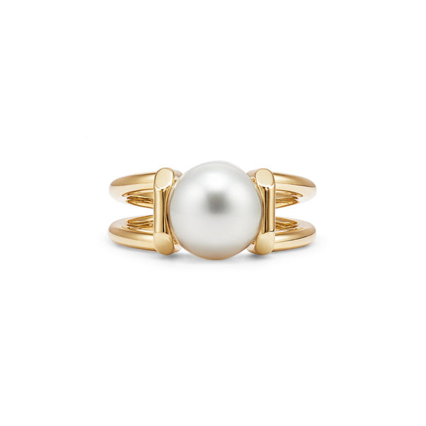 Tiffany HardWear:South Sea Golden Pearl Ring in 18k Gold 