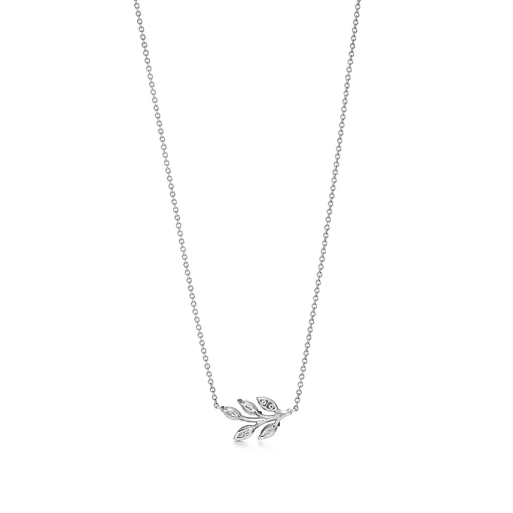 Tiffany Victoria®:Diamond Vine Pendant in Platinum, 2