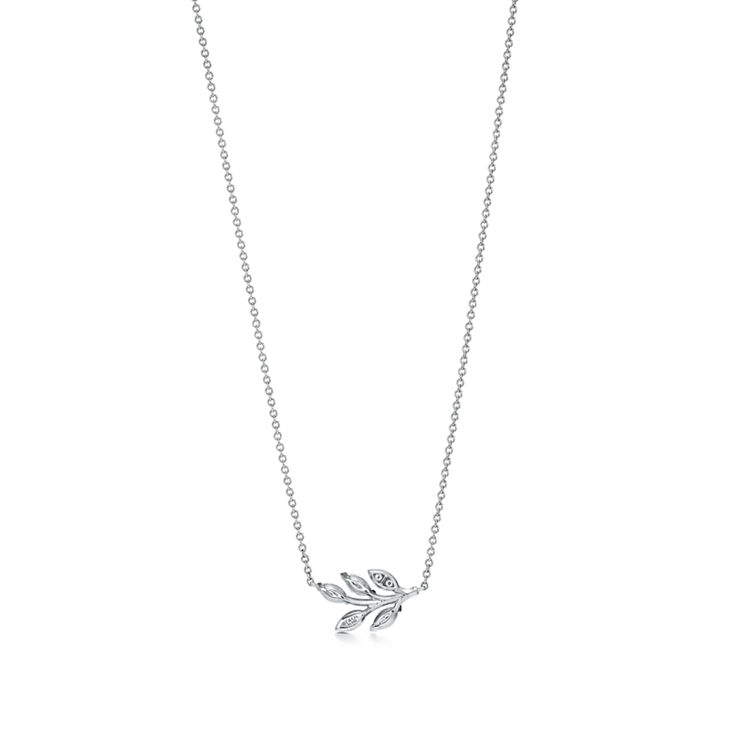 Tiffany Victoria®:Diamond Vine Pendant in Platinum  image number 2