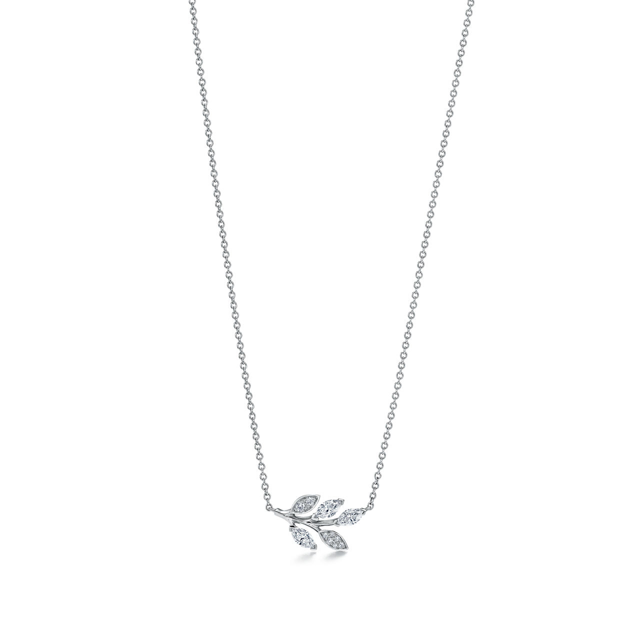 Diamond Vine Pendant in Platinum 