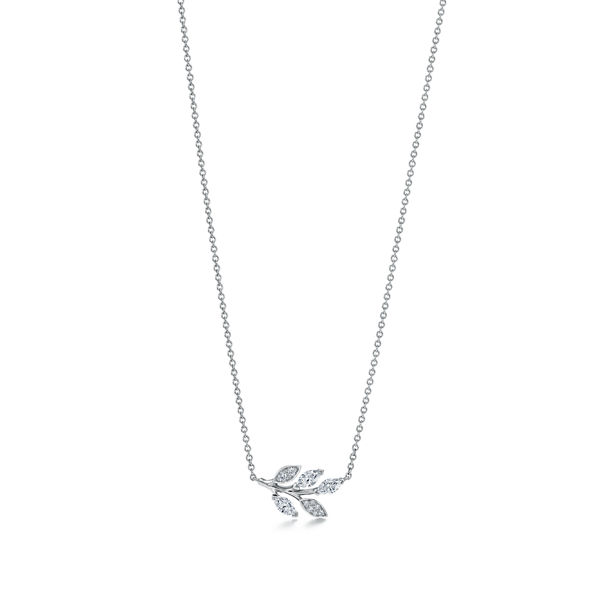 Tiffany Victoria®:Diamond Vine Pendant in Platinum 