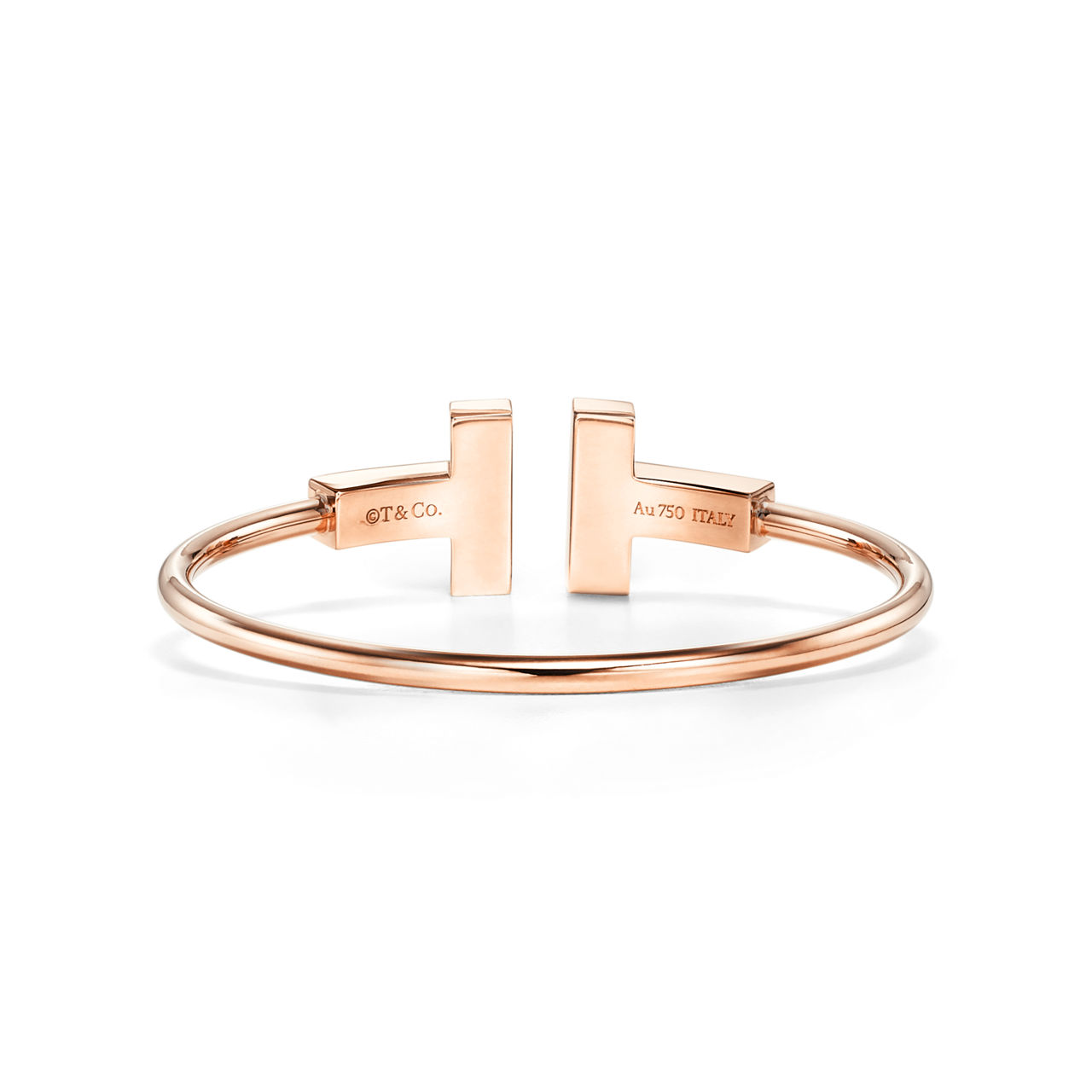 Tiffany T:Wide Wire Bracelet in Rose Gold image number 3