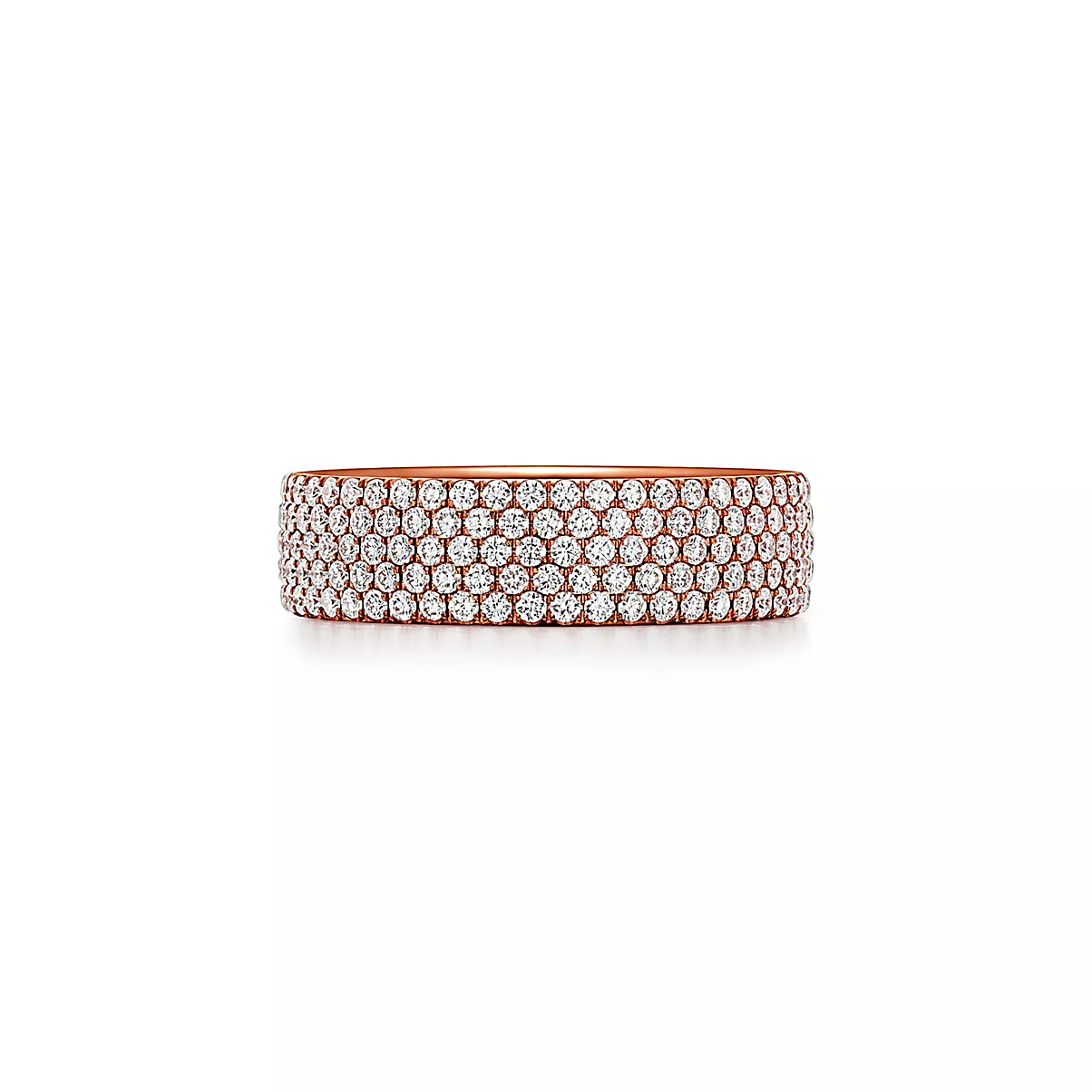 Tiffany Metro Ring 18K 로즈 골드 라운드 브릴리언트 다이아몬드