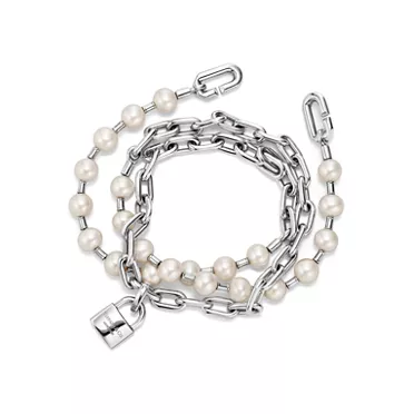 Tiffany HardWear:Pearl Lock Bracelet in Silver, Medium, 2