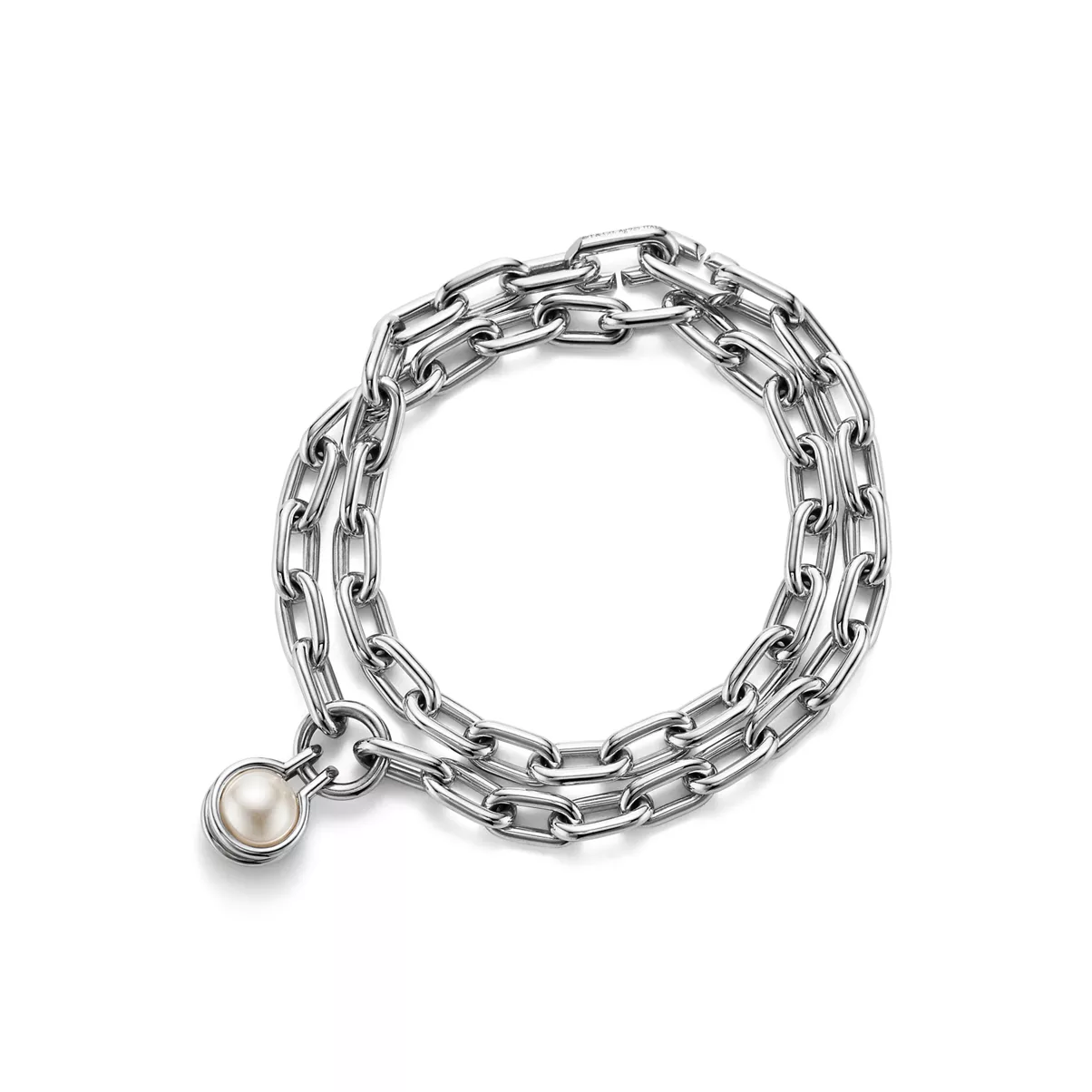 Bracciale con perle d&rsquo;acqua dolce in argento in argento
