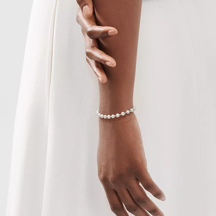 Tiffany HardWear:Pearl Bracelet in Silver, 5-6 mm, 1