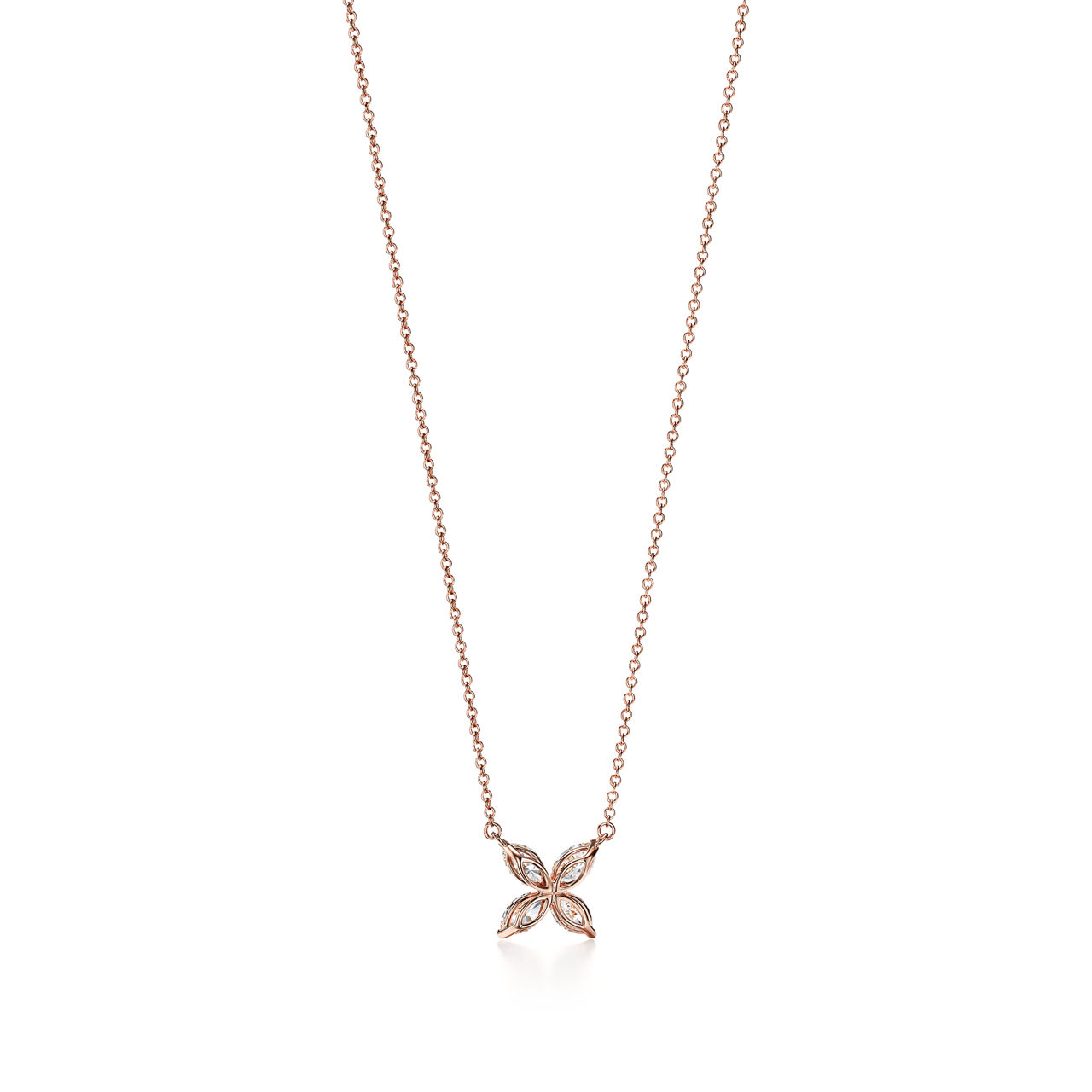 Tiffany Victoria®:Diamond Pendant in 18k Rose Gold image number 2