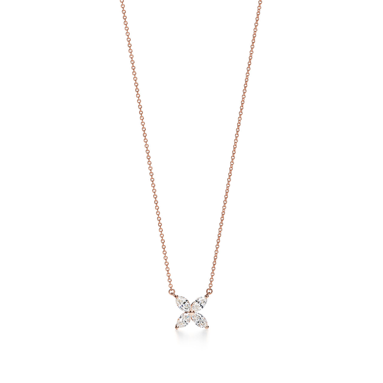 Diamond Pendant in 18k Rose Gold