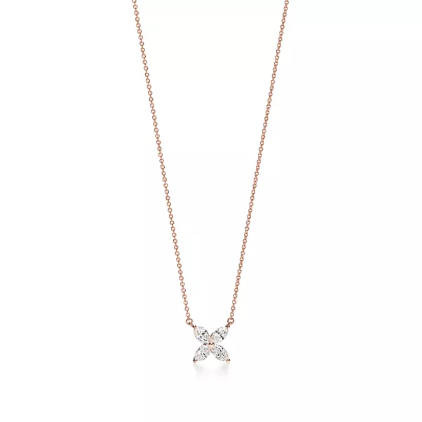 Diamond Pendant in 18k Rose Gold