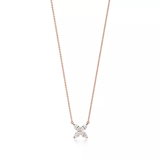 Tiffany Victoria®:Diamond Pendant in 18k Rose Gold image number 0