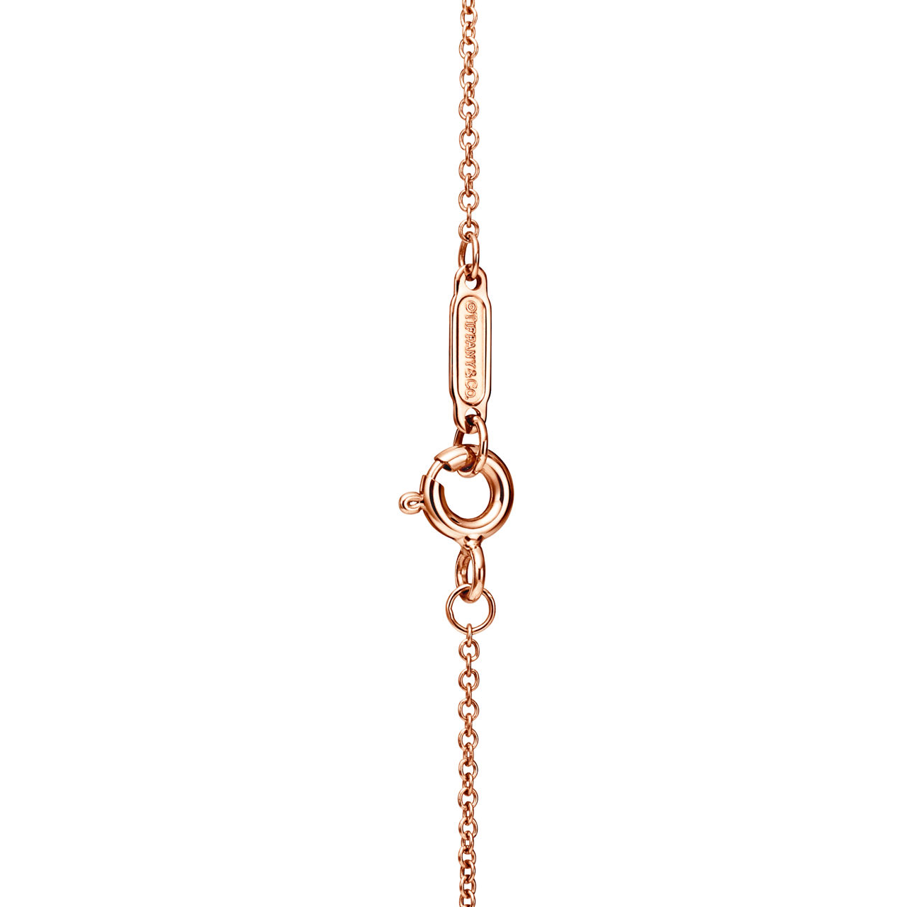 Tiffany Victoria®:Mixed Cluster Diamond Drop Pendant in 18k Rose Gold image number 3