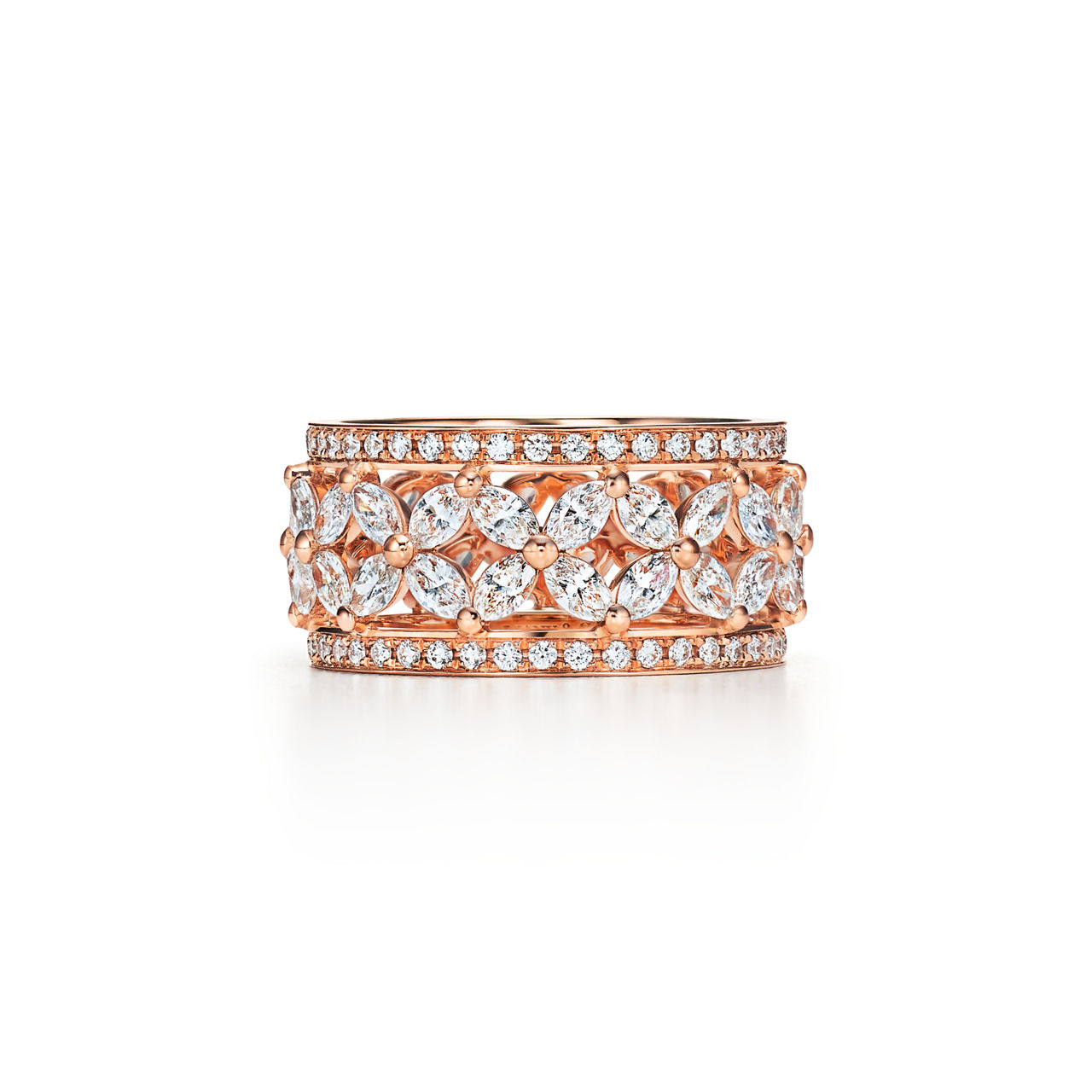 Diamond Band Ring in 18k Rose Gold