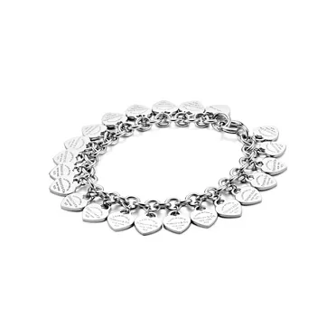Return to Tiffany®:Multi-heart Tag Bracelet in Silver, 2
