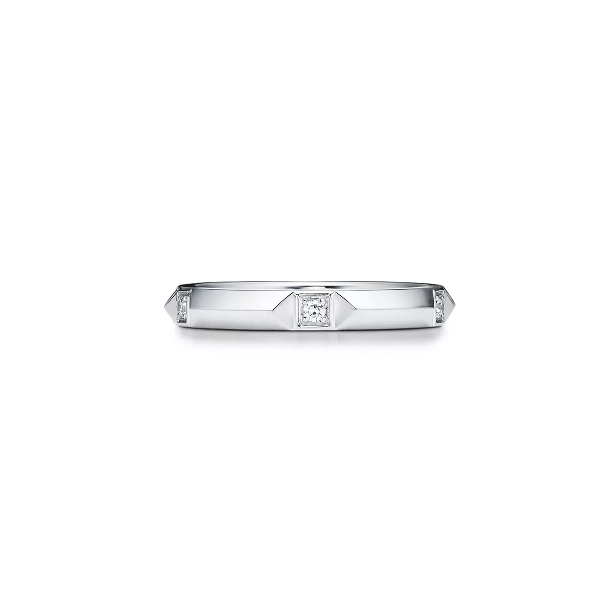 Ehering in Platin mit Diamanten, 2,5&nbsp;mm breit