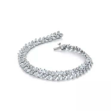 Tiffany Victoria®:Vine Tennis Bracelet in Platinum with Diamonds, 2
