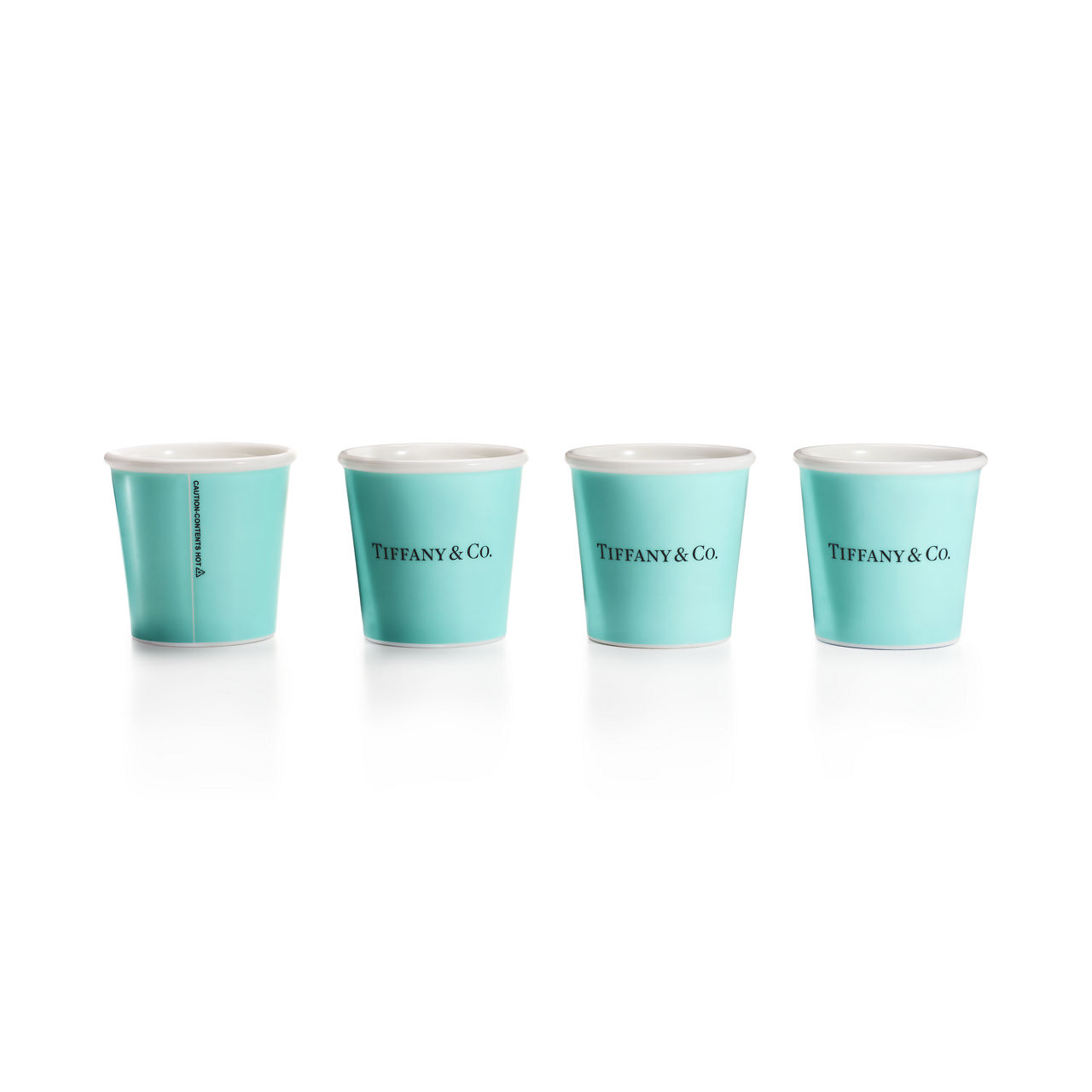 Everyday Objects:Tiffany Espresso Cups in Bone China, Set of Four image number 2