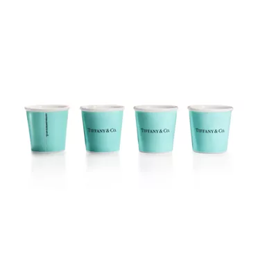 Everyday Objects:Tiffany Espresso Cups in Bone China, Set of Four, 2