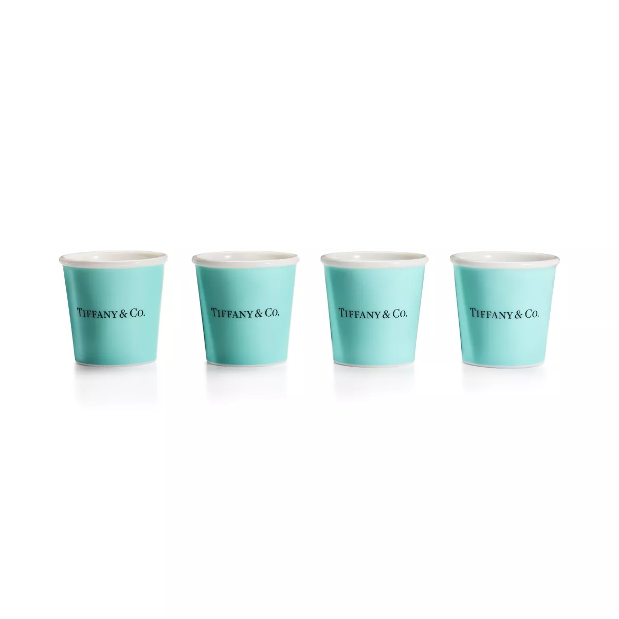 Tiffany Espresso Cups in Bone China, Set of Four
