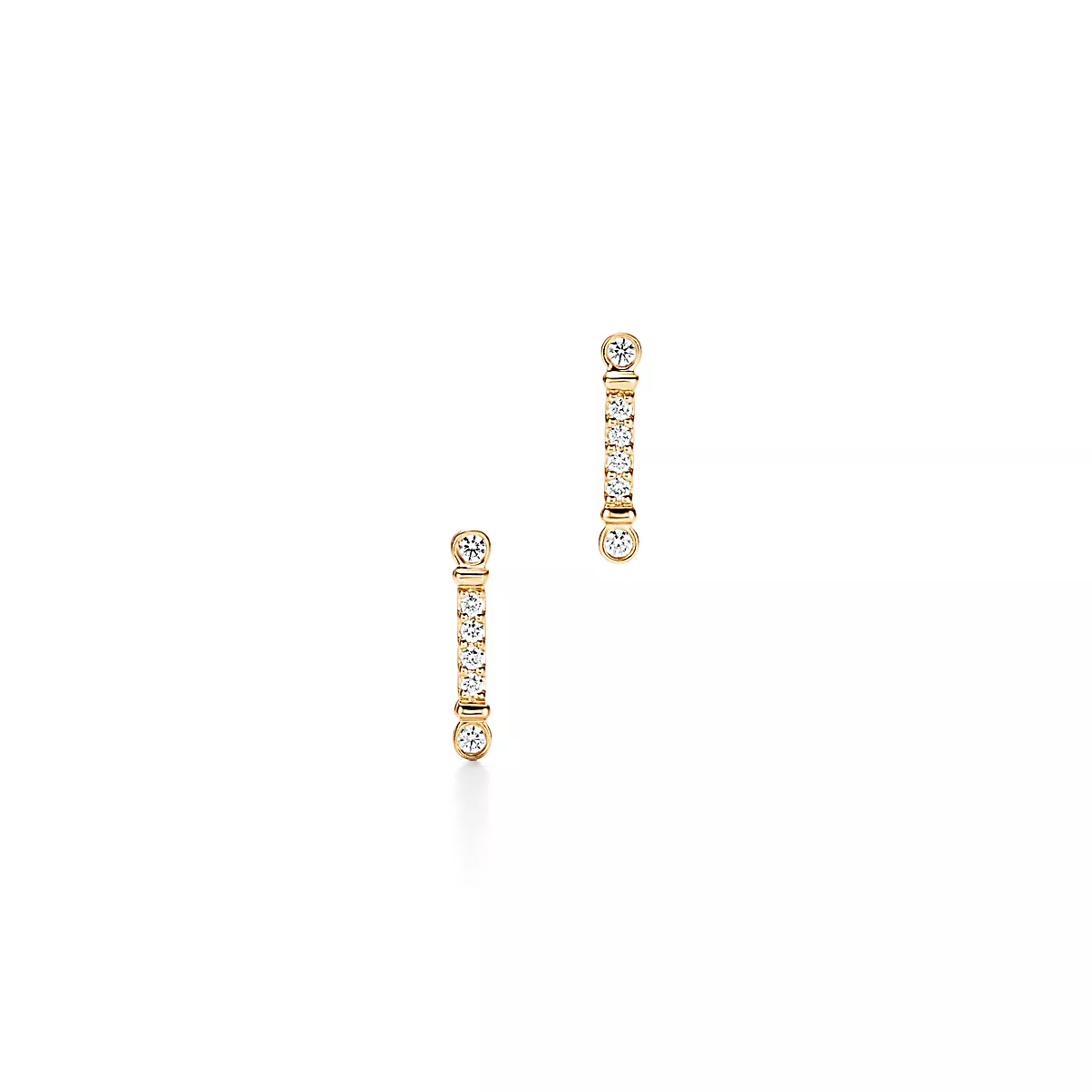 Tiffany Keys Earrings 18K 옐로우 골드 다이아몬드 One Scale