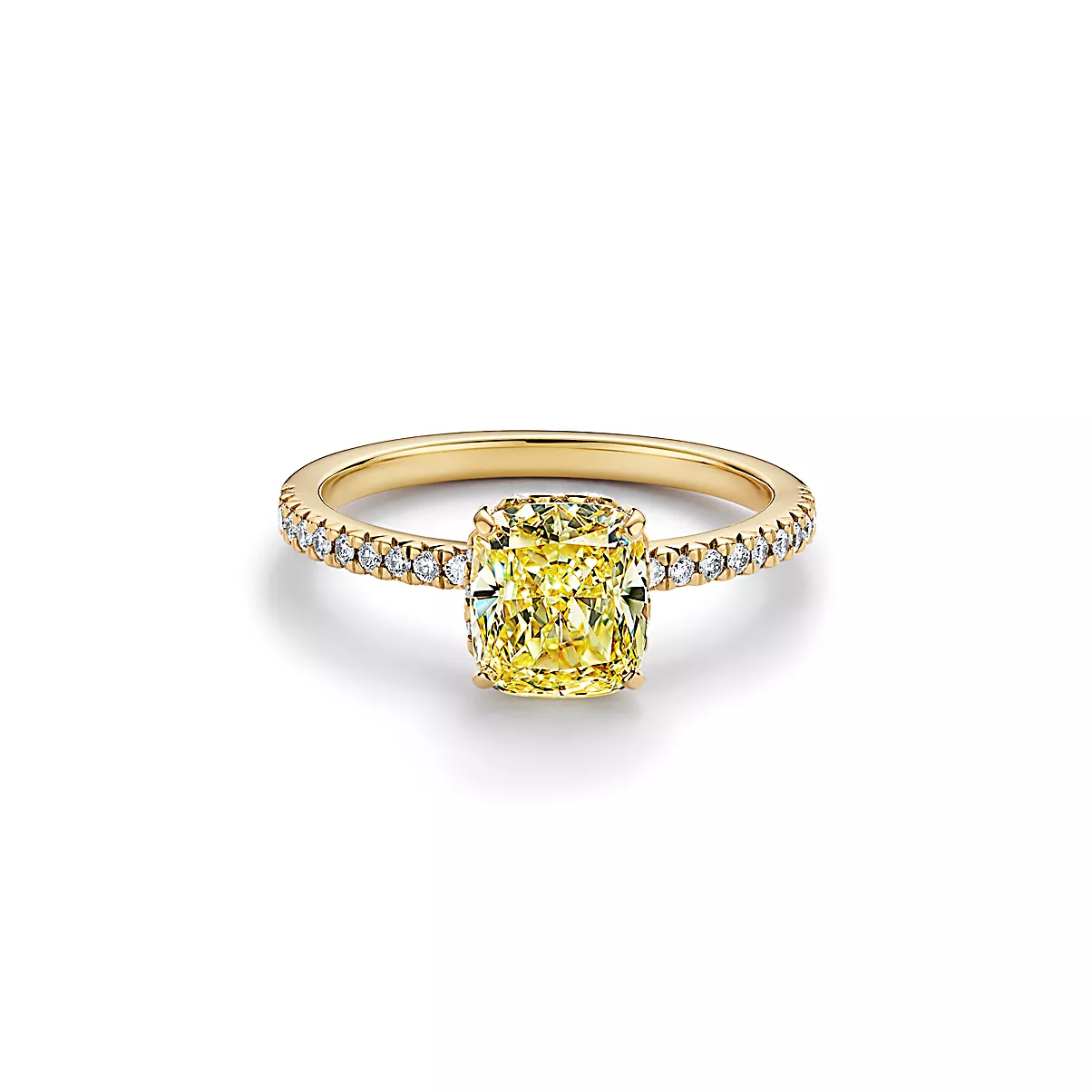 Tiffany True Ring 18K 옐로우 골드 다이아몬드
