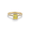 Tiffany True&reg;:Engagement Ring with a Cushion-cut Yellow Diamond and an 18k Yellow Gold Diamond Band image number 0