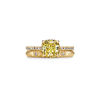 Tiffany True&reg;:Engagement Ring with a Cushion-cut Yellow Diamond and an 18k Yellow Gold Diamond Band image number 4