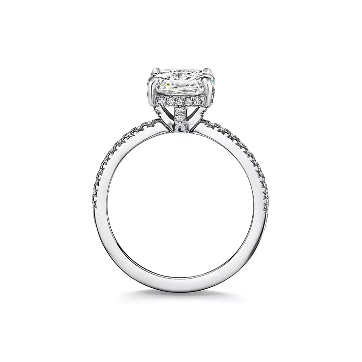Tiffany True®: Engagement Ring with a Tiffany True® Diamond and a Platinum Diamond Band, 5