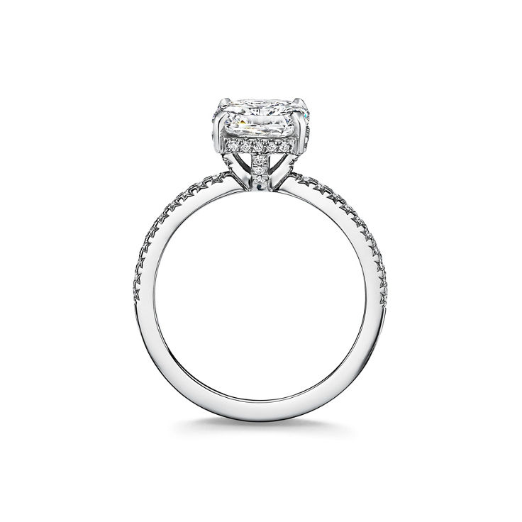 Tiffany True®: Engagement Ring with a Tiffany True®: Diamond and a Platinum Diamond Band image number 5