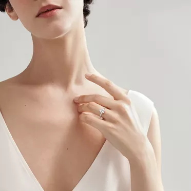 Tiffany True®: Engagement Ring with a Tiffany True® Diamond and a Platinum Diamond Band, 2