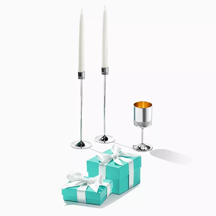 Diamond Point:Candlesticks in Sterling Silver, 1