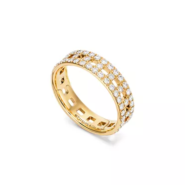 Tiffany T:True Wide Ring in Gold with Pav&eacute; Diamonds, 3
