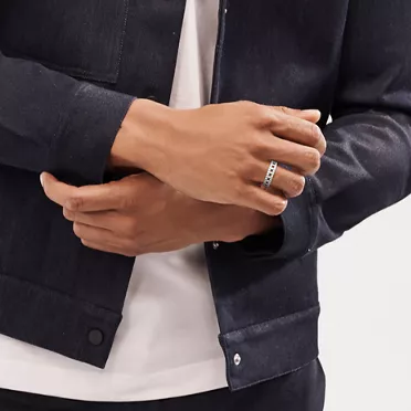 Tiffany T:True Wide Ring in White Gold with Pav&eacute; Diamonds, 2