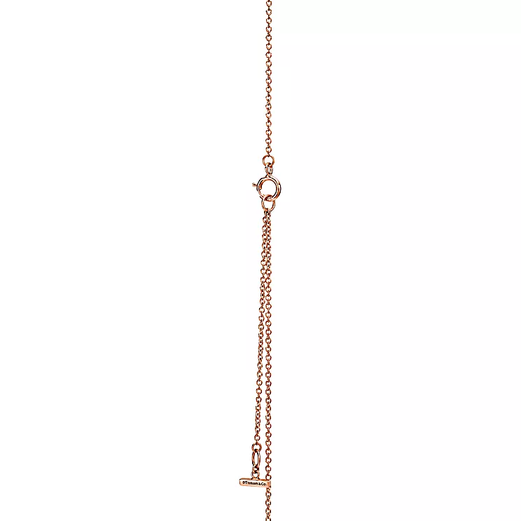 Tiffany T:다이아몬드 및 마더 오브 펄 서클 펜던트, 18K 로즈 골드, 40.6~45.7cm 이미지 번호 3