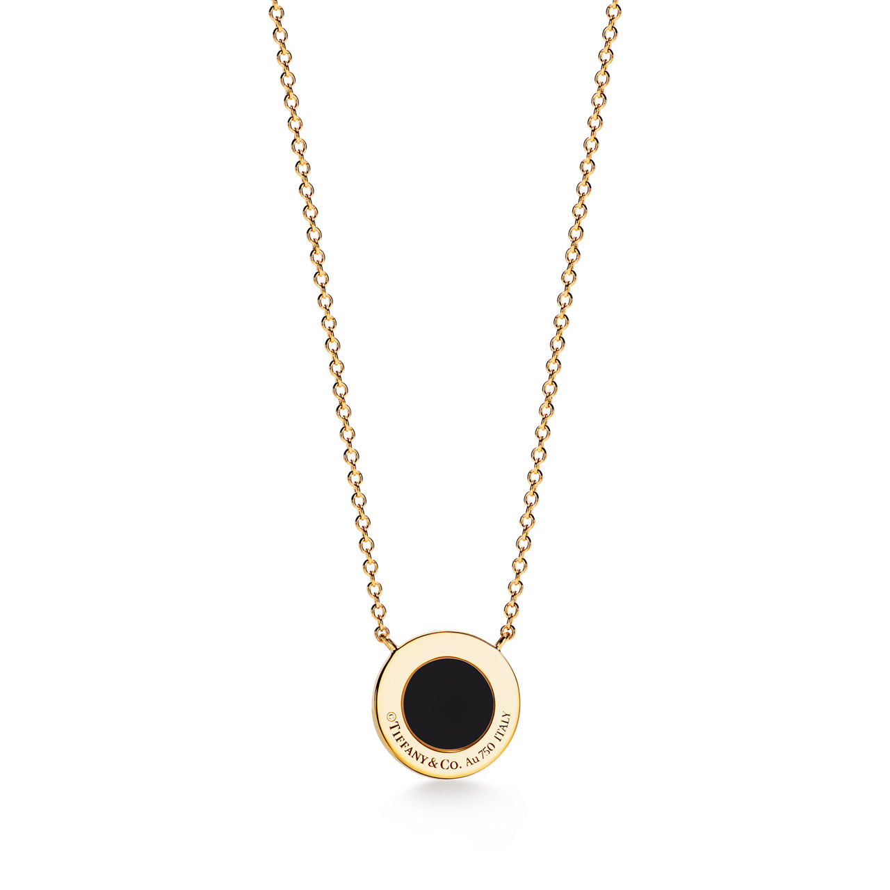 Tiffany T:Circle Anhänger mit Diamant und schwarzem Onyx in Gelbgold Bildnummer 2