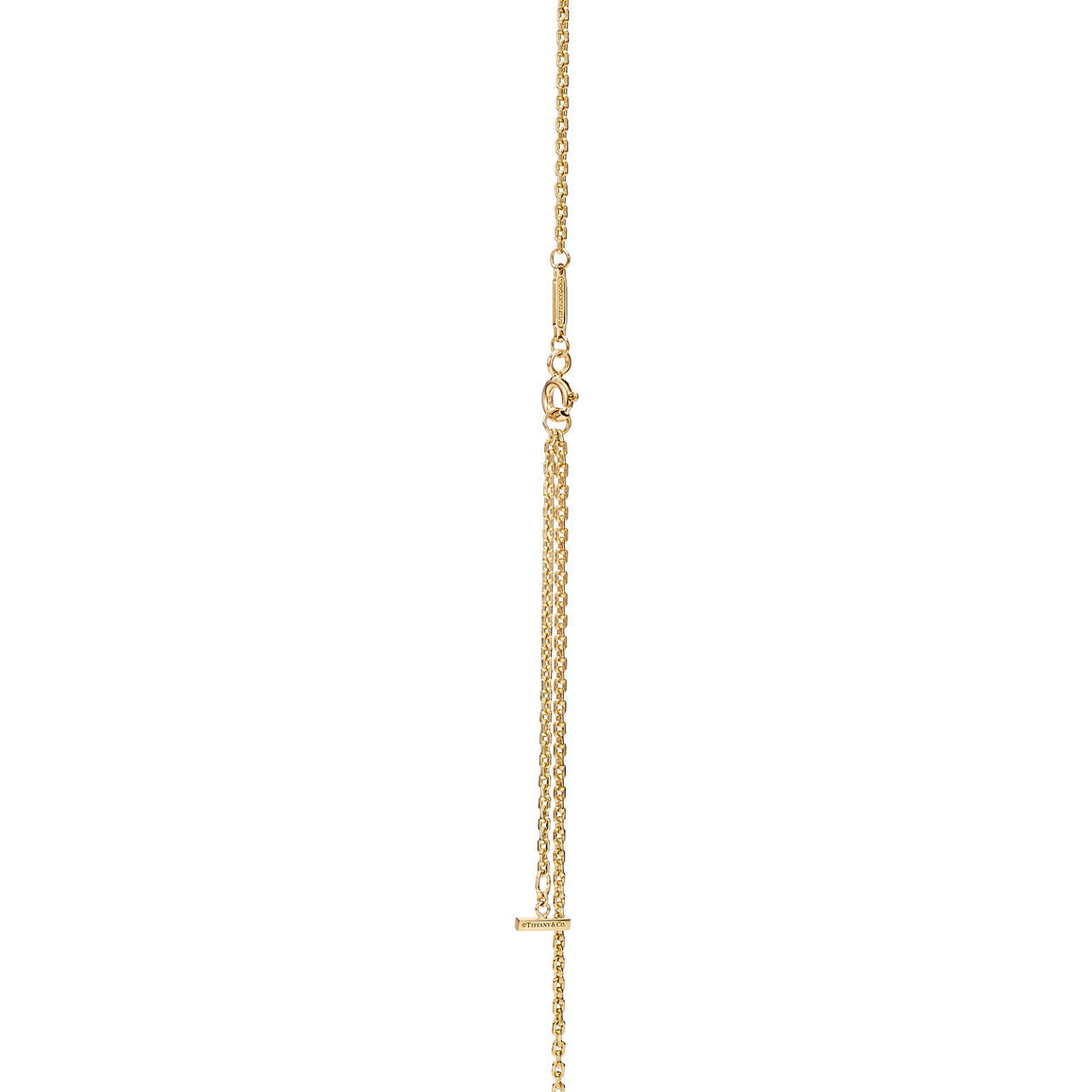 Tiffany T:Medium Smile Pendant in Gold with Diamonds image number 3