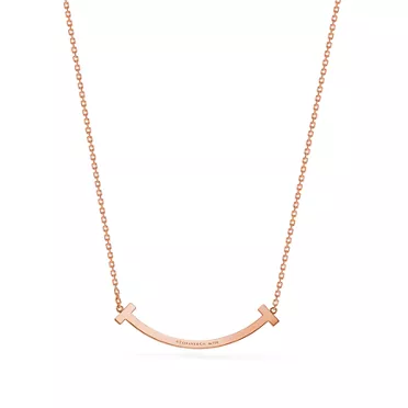Tiffany T:Colgante Smile mediano de oro rosa con diamantes, 2