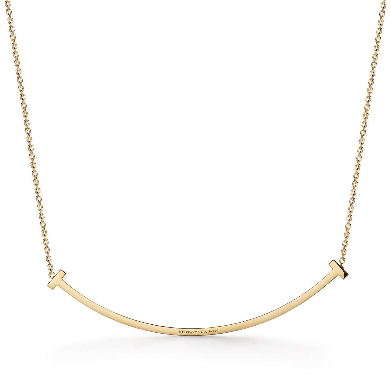 Tiffany T: Extra Large Smile Pendant in Gold with Diamonds image number 2